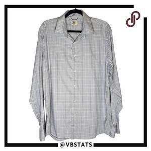 Faherty Gray Windowpane Button-Down Shirt